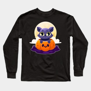 Halloween Cat unisex T-Shirt Long Sleeve T-Shirt